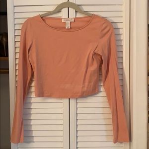 Pink cropped top